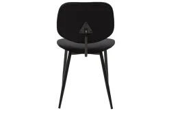 New Miliboo Set de 2 sillas de terciopelo negro y metal negro TOBIAS