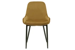 Flash Sale Miliboo Set de 2 sillas de terciopelo color bronce HOLO