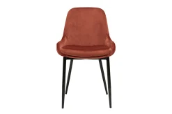 Cheap Miliboo Set de 2 sillas de terciopelo color terracotta HOLO