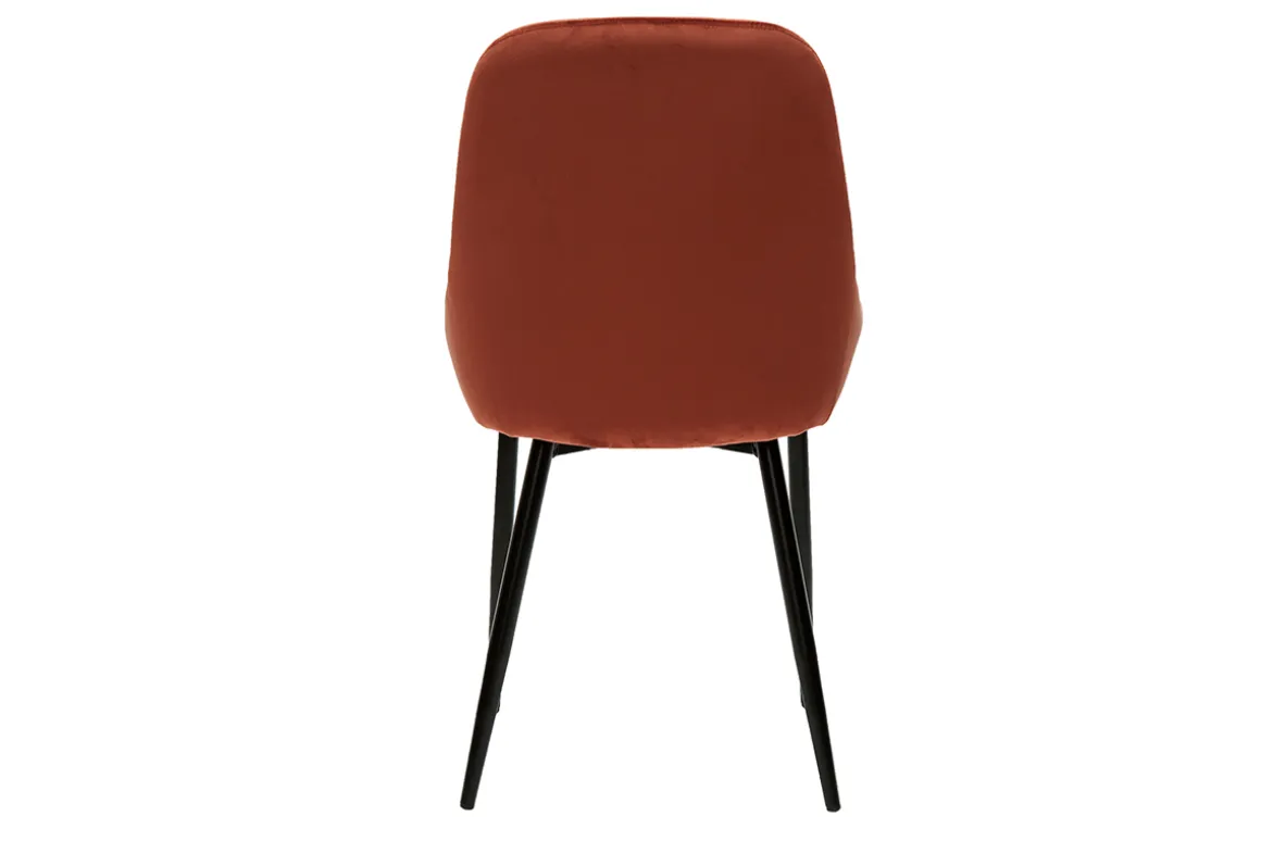 Cheap Miliboo Set de 2 sillas de terciopelo color terracotta HOLO