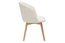 Online Miliboo Set de 2 sillas nórdicas de tejido borreguillo y haya maciza VANITY