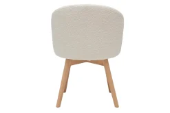 Online Miliboo Set de 2 sillas nórdicas de tejido borreguillo y haya maciza VANITY