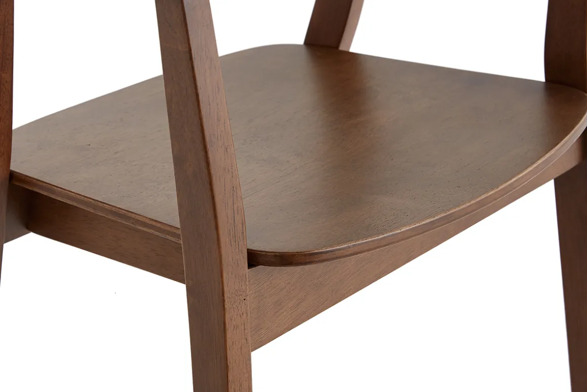 Hot Miliboo Set de 2 sillas nórdicas de madera oscura BAHIA