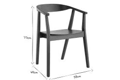 Hot Miliboo Set de 2 sillas nórdicas de madera oscura BAHIA