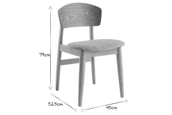 Best Miliboo Set de 2 sillas nórdicas de madera clara y tejido gris claro ELION