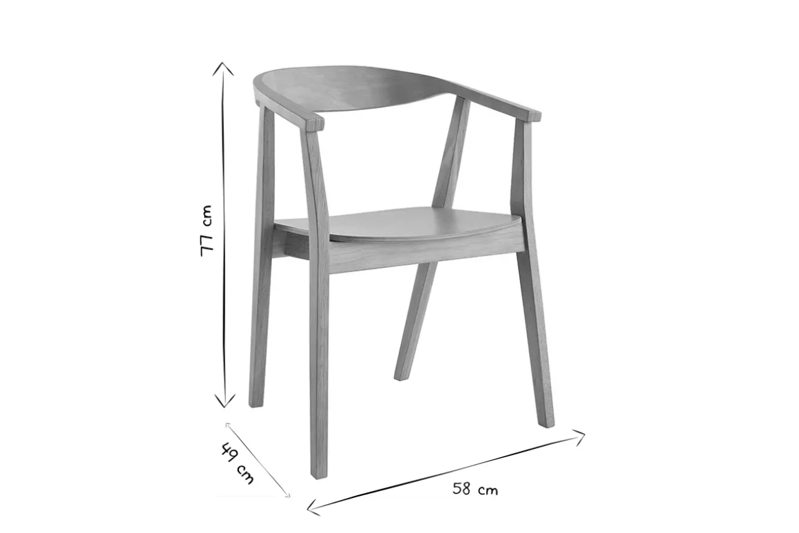 Fashion Miliboo Set de 2 sillas nórdicas de madera BAHIA