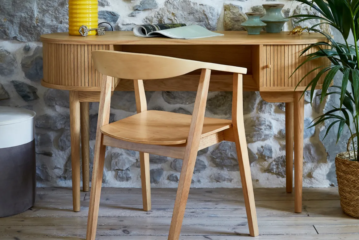 Fashion Miliboo Set de 2 sillas nórdicas de madera BAHIA