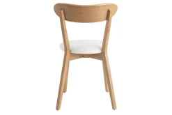 Clearance Miliboo Set de 2 sillas vintage de roble con asiento blanco DOVE