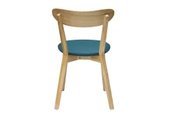 Best Sale Miliboo Set de 2 sillas vintage roble y asiento azul pavo real DOVE