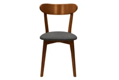 Cheap Miliboo Set de 2 sillas vintage roble oscuro y asiento gris DOVE