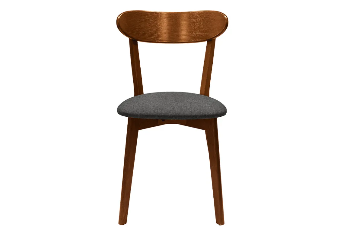 Cheap Miliboo Set de 2 sillas vintage roble oscuro y asiento gris DOVE