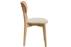 Online Miliboo Set de 2 sillas vintage roble y asiento beige LUCIA