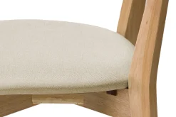 Online Miliboo Set de 2 sillas vintage roble y asiento beige LUCIA