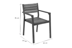 Outlet Miliboo Set de 2 sillones de jardín apilables de acacia maciza CANOPEE