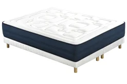 Best Sale Miliboo Set de 2 somieres tapizados en blanco con patas de madera 80 × 200 cm JAMI