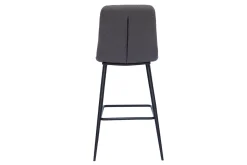 Cheap Miliboo Set de 2 taburetes de cocina de diseño en tela gris y metal 65 cm de altura ESCAPE