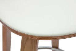 Cheap Miliboo Set de 2 taburetes de cocina giratorios de diseño blanco y madera clara 66 cm BECK