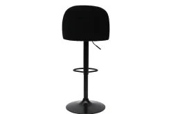 Cheap Miliboo Set de 2 taburetes de cocina ajustables de terciopelo negro y metal negro CELESTE
