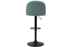 Online Miliboo Set de 2 taburetes de cocina ajustables de terciopelo verde celadón y metal negro CELESTE