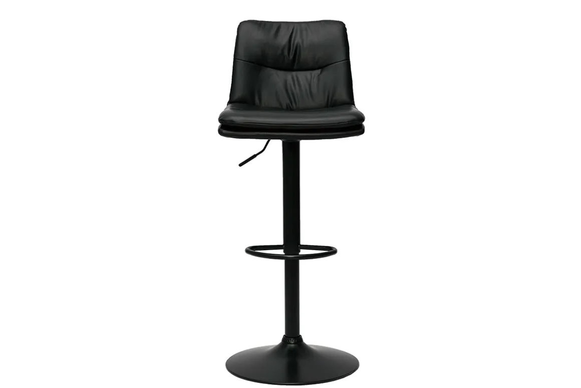 Best Sale Miliboo Set de 2 taburetes de cocina ajustables de poliuretano negro y metal negro ZUCK