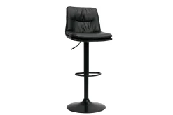 Best Sale Miliboo Set de 2 taburetes de cocina ajustables de poliuretano negro y metal negro ZUCK