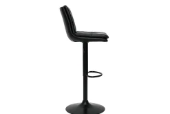 Best Sale Miliboo Set de 2 taburetes de cocina ajustables de poliuretano negro y metal negro ZUCK