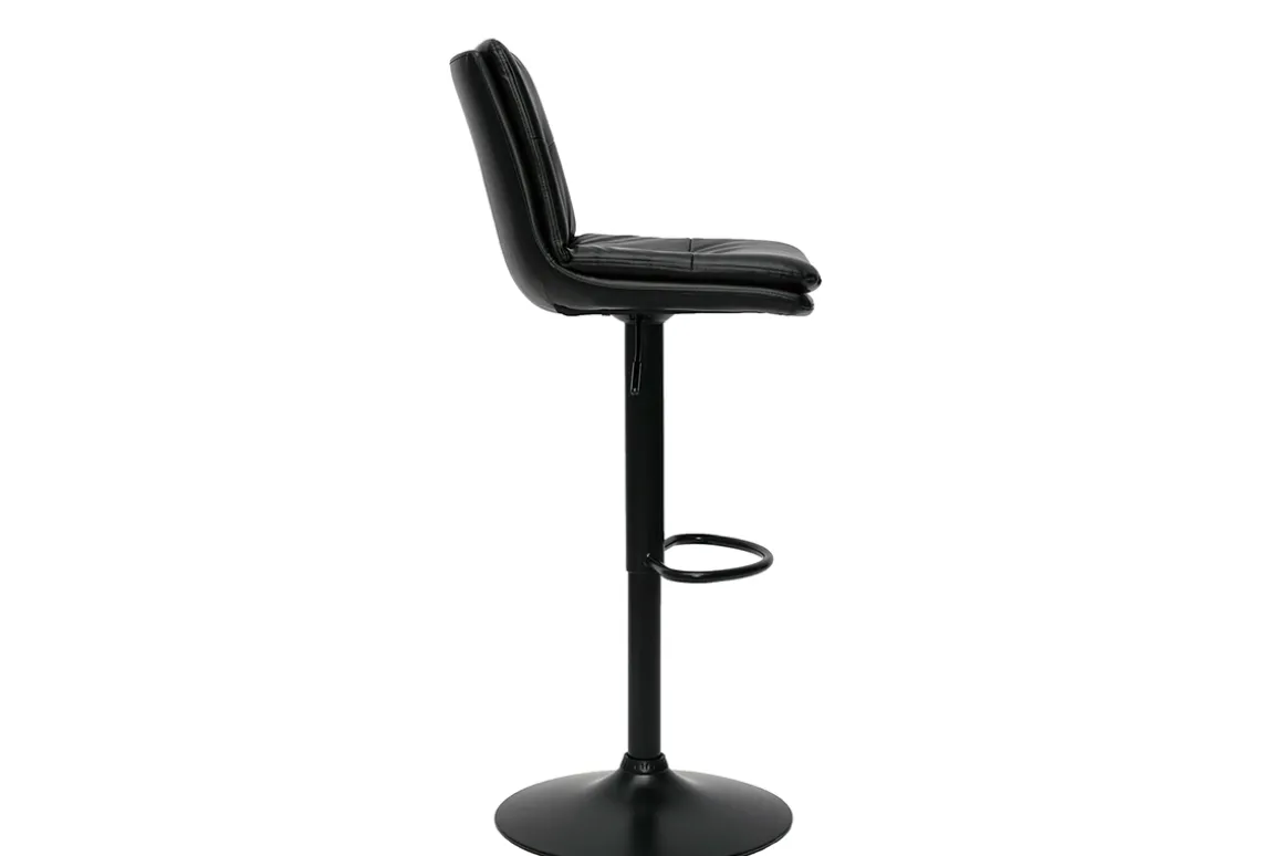 Best Sale Miliboo Set de 2 taburetes de cocina ajustables de poliuretano negro y metal negro ZUCK