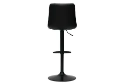 Best Sale Miliboo Set de 2 taburetes de cocina ajustables de poliuretano negro y metal negro ZUCK