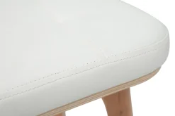Outlet Miliboo Set de 2 taburetes de cocina blancos y de madera clara 65 cm GRAMMA