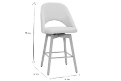 Best Miliboo Set de 2 taburetes de cocina nórdicos de tela efecto aterciopelado texturizado beige y madera de caucho maciza 65 cm COSETTE
