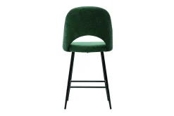 Fashion Miliboo Set de 2 taburetes de cocina efecto aterciopelado texturizado verde 65 cm COSETTE