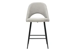 Online Miliboo Set de 2 taburetes de cocina efecto aterciopelado texturizado gris 65 cm COSETTE