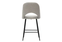 Online Miliboo Set de 2 taburetes de cocina efecto aterciopelado texturizado gris 65 cm COSETTE