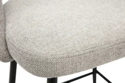 Online Miliboo Set de 2 taburetes de cocina efecto aterciopelado texturizado gris 65 cm COSETTE