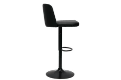 Best Miliboo Set de 2 taburetes de cocina ajustables de poliuretano negro y metal negro MONTI