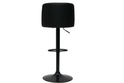 Best Miliboo Set de 2 taburetes de cocina ajustables de poliuretano negro y metal negro MONTI