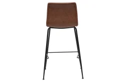 Hot Miliboo Set de 2 taburetes de cocina fijos marrón envejecido y metal negro 65 cm HAROLD