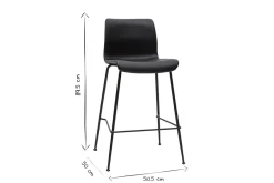 Hot Miliboo Set de 2 taburetes de cocina fijos marrón envejecido y metal negro 65 cm HAROLD