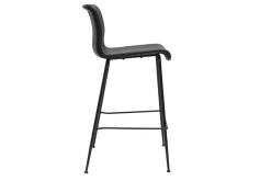 Flash Sale Miliboo Set de 2 taburetes de cocina fijos negro envejecido y metal negro 65 cm HAROLD