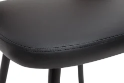 Sale Miliboo Set de 2 taburetes de cocina de diseño negro y nogal 66,5 cm FALCOM