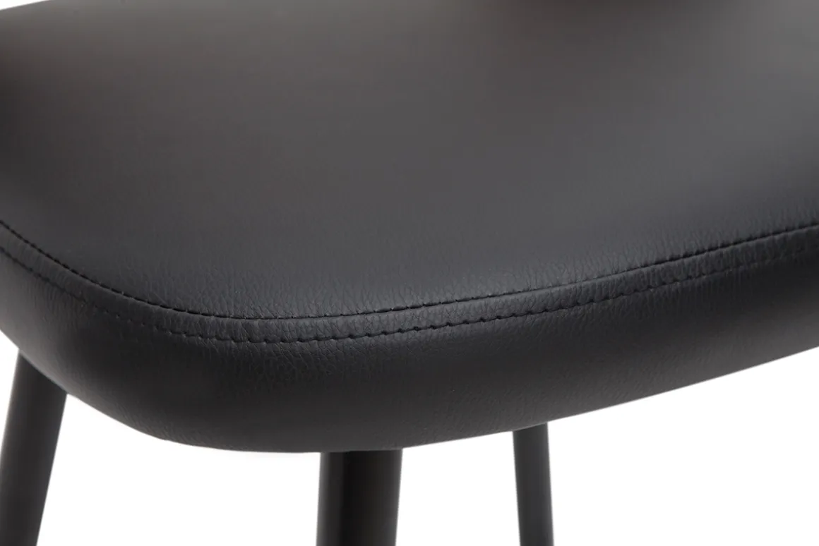 Sale Miliboo Set de 2 taburetes de cocina de diseño negro y nogal 66,5 cm FALCOM