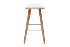 Online Miliboo Set de 2 taburetes de cocina de madera clara y blanco 65 cm MEADOW