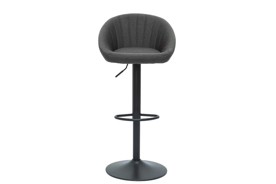 Outlet Miliboo Set de 2 taburetes de cocina ajustables de diseño gris SHERU