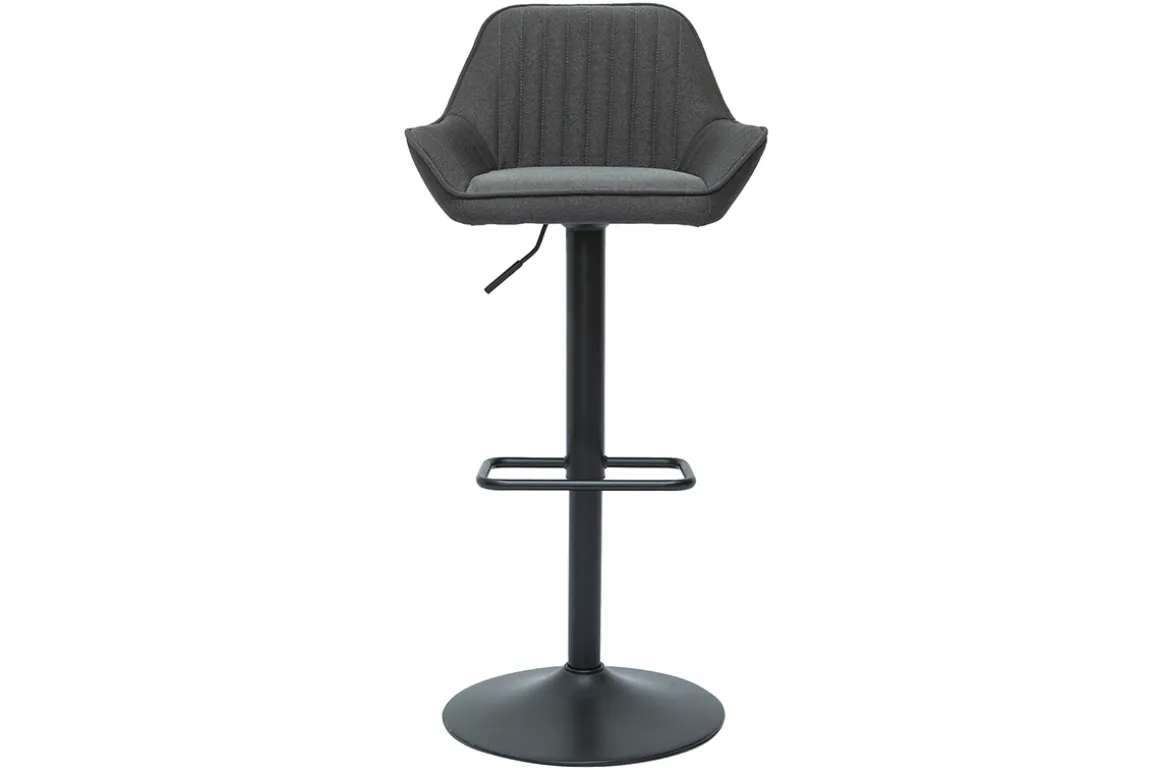 Cheap Miliboo Set de 2 taburetes de cocina ajustables de diseño de tejido gris antracita RONNIE
