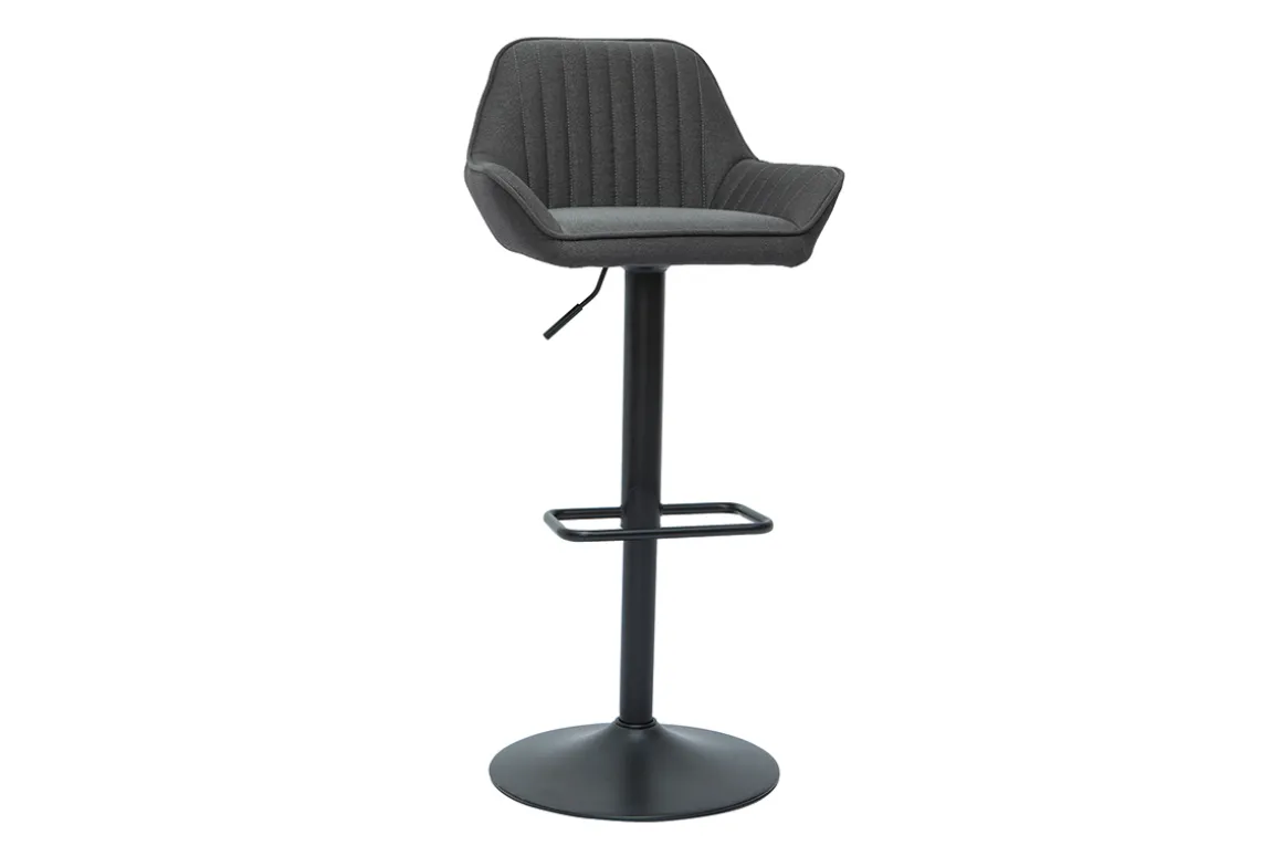 Cheap Miliboo Set de 2 taburetes de cocina ajustables de diseño de tejido gris antracita RONNIE