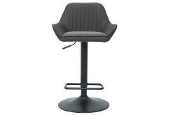 Cheap Miliboo Set de 2 taburetes de cocina ajustables de diseño de tejido gris antracita RONNIE