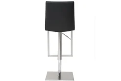 New Miliboo Set de 2 taburetes de cocina regulables negros con acero cromado KYLE