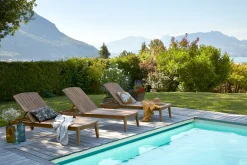 Flash Sale Miliboo Set de 2 tumbonas de acacia maciza CANOPEE