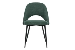 New Miliboo Set de 2 sillas vintage de tejido efecto aterciopelado texturizado verde y metal COSETTE