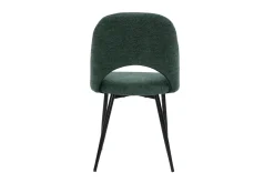 New Miliboo Set de 2 sillas vintage de tejido efecto aterciopelado texturizado verde y metal COSETTE